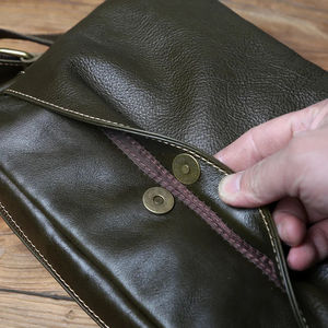 Customized Logo Casual Lightweight Leather <b>Crossbody</b> <b>Bag</b> Chest <b>Bag</b> Work Business Large Capacity Shoulder <b>Bag</b> Men's Gift - Product Image 4