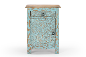 Mesita de Noche de Madera Artesanal con Cajón, Mueble de Almacenamiento para Dormitorio, Sala de Estar, Comedor, Muebles para el Hogar, Diseño Moderno, Hotel - Product Image 5