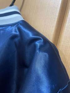 Manteaux de qualité supérieure printemps automne vêtements de sport hommes manteaux Bomber décontractés pour hommes vêtements vestes de base-ball en Satin bleu veste varity - Product Image 3