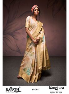 Saree imprimé floral en soie georgette de créateur dernier cri pour le festival de fête des femmes de haute qualité par Fab Zone - Product Image 4