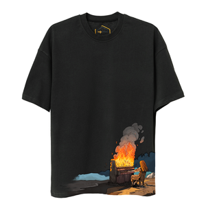 % 100 T-shirts unisexes surdimensionnés imprimés numériques en coton biologique en gros - Product Image 6