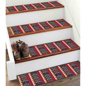 Tapis imprimé - Motif fleurs modernes bleu marine facile à nettoyer, Gobelin - Product Image 1