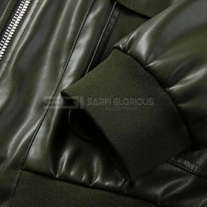Chaquetas de cuero para hombre personalizables hechas en Pakistán 2025, calidad superior con cuello levantado, estilo callejero para invierno - Product Image 6