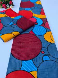 Zambie Style 100 pour cent coton imprimé à la cire africaine et tissu Ankara abordable pour la couture de vêtements de courtepointe et d'artisanat - Product Image 5