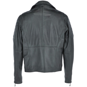 Nouveautés Prix de gros Haute qualité Conception OEM Veste en cuir pour homme Coupe ajustée Élégante Patchwork sur le devant Hiver Imperméable Bas prix - Product Image 3