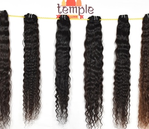 Extensiones de cabello humano de onda profunda de color natural sin procesamiento de paquete vietnamita virgen de templo 100% alineado con cutícula al por mayor - Product Image 4