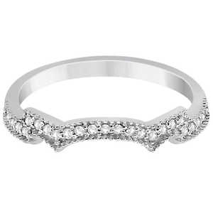 Anillo de Diamantes Semi-Eternity con Engaste Milgrain en Oro Blanco de 18K, 0.15ct - Product Image 2