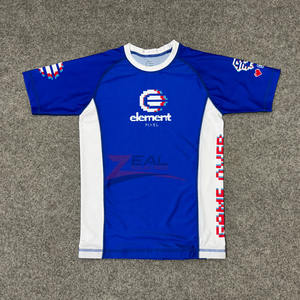 Rashguards MMA personnalisés, impression par sublimation, protection ultaviolette, 240 g/m², compression, grappling, rashguards BJJ, fabriqués au Pakistan - Product Image 1