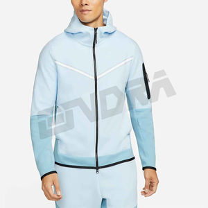 Survêtement d'hiver pour homme à capuche et fermeture éclair, coupe classique, 100 % coton, doublure polaire, confort quotidien, style urbain, polyvalence tout au long de l'année - Product Image 5