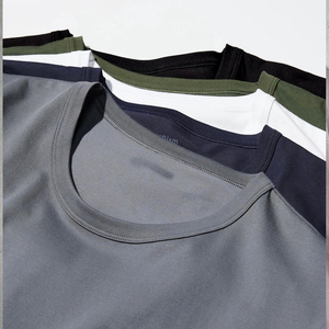 T-shirt en coton AIRism AIRism Cotton Oversized Ringer T Shirts Crew Neck Half Sleeve T Shirt - Product Image 3