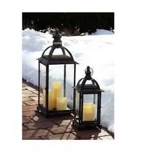 Juego de 2 farolillos de vela de lujo de vidrio de Metal, diseño Premium, superventas, farol ecológico para decoración de interiores 2025 - Product Image 1