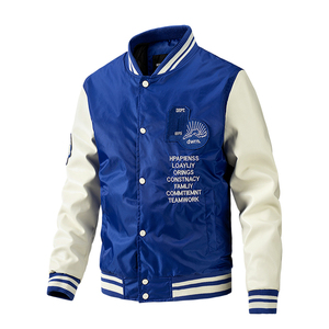 Chaqueta Varsity de Forro Polar Vintage con Cuello Acanalado, Botones, Bordado Gráfico de Chenilla, Tallas Grandes, Unisex, para Invierno, Venta al por Mayor para Hombre - Product Image 6