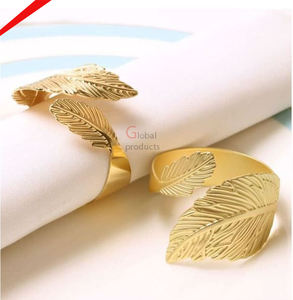 Nouveau rond de serviette en aluminium en métal en forme d'étoile antique pour hôtel et restaurant - Product Image 3