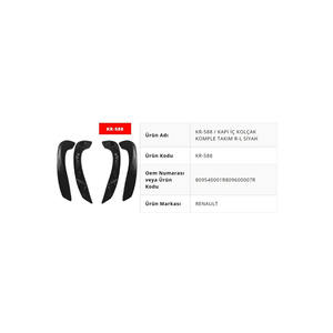 ชุดอุปกรณ์ตกแต่งภายในประตูรถยนต์ ครบชุด ซ้าย-ขวา สีดำ สำหรับรถยนต์ฟลูเอนซ์ 809540001R-809600007R สีทอง - Product Image 1