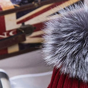 Bonnets d'hiver unisexes en gros, casquettes à revers tricotées en laine douce, chapeaux chauds à la mode pour temps froid - Product Image 4