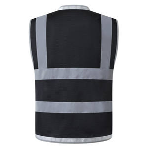 KEEM BROTHERS Gilet haute visibilité Gilet de sécurité respirant en polyester pour hommes et femmes Bandes réfléchissantes Haute visibilité Imperméable à l'eau Urgence - Product Image 4