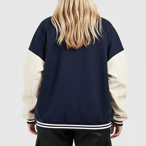 Chaquetas Varsity Personalizadas de Estilo Urbano, Tallas Grandes, Hombros Caídos, con Logotipo Bordado en Chenilla, Chaqueta Gruesa - Product Image 6