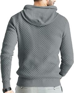 Sudaderas con capucha informales de invierno para hombre, Color sólido, 100% algodón, ajuste Regular, secado rápido, respetuoso con el medio ambiente, transpirable, de alta calidad - Product Image 1