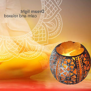 Lampe de sel de l'Himalaya naturelle décorative, lampe de nuit USB, cristal de sel rose, lampe de sel de l'Himalaya à changement de couleur - Product Image 2