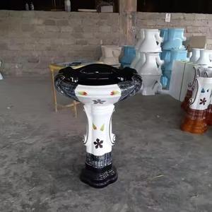 Lujo italiano Calacatta Viola Mármol Pedestal Fregadero Redondo Mármol Lavabo Viola Baño Fregaderos Mármol Natural Fregadero - Product Image 6