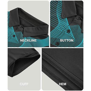 Chemises de golf pour hommes brodées sur mesure pour la marque d'équipe Cadeaux promotionnels Chemises de golf - Product Image 5