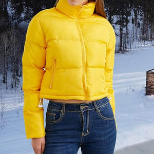 Women Hooded Puffer Coat Insulated <b>Waterproof</b> Windproof Breathable Soft Shell Fashion Lightweight Cotton Padded Jacket - Product Image 6