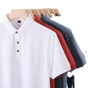 Polo à manches courtes pour hommes en gros, nouveau design, col rabattu, tissu tissé respirant, vêtements publicitaires culturels - Product Image 1