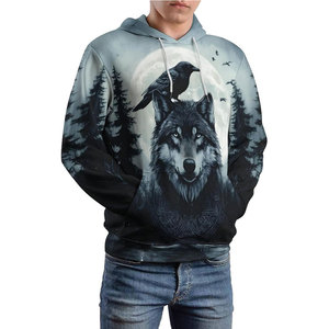 Sudaderas con Capucha Sublimadas para Hombre, Diseño Personalizado, Ropa Casual de Invierno, Venta al Por Mayor, Poliéster/Algodón de Alta Calidad, Secado Rápido y Transpirable - Product Image 2