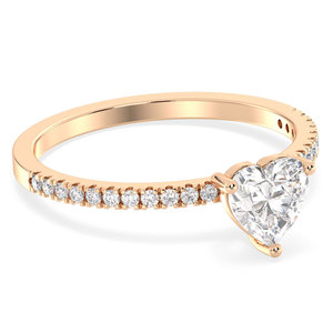 แหวนหมั้นเพชรโมอิสซาไนต์ทรงหัวใจ 0.91 กะรัต เงินแท้ 925 ยี่ห้อ REYES Luxury สำหรับผู้หญิง พร้อมใบรับรอง GRA เครื่องประดับคุณภาพ - Product Image 3