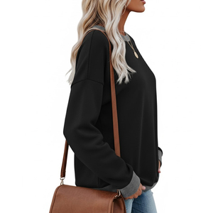 Sweat-shirt pour femme de haute qualité, lourd et chaud, tendance, coupe ample, pull-over pour femme - Product Image 4