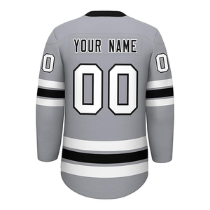 Jersey de hockey sobre hielo de diseño libre de poliéster de alta calidad, impresión por sublimación, logotipo bordado, camisetas de hockey sobre hielo personalizadas - Product Image 2