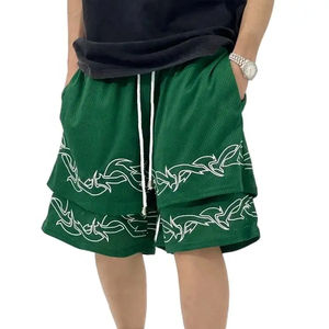 กางเกงขาสั้นแนวสตรีทผ้าโพลีเอสเตอร์100% 2-in-1กางเกงขาสั้นของผู้ชายลายพื้น2-in-1เป็นมิตรกับสิ่งแวดล้อมดีไซน์ล่าสุดสำหรับฤดูร้อน - Product Image 5