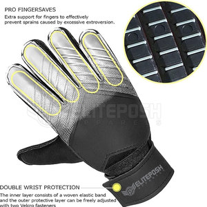 Gants de football pour adultes personnalisés de haute qualité Dernière conception avec tissu en cuir respirant Couleurs personnalisées disponibles pour les gardiens de but - Product Image 4