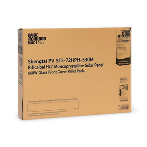 Panneau solaire monocristallin bifacial de type N HJT Shengtai PV ST5-72HPH-530M 660W avec couvercle avant en verre, emballage sur palette - Product Image 2