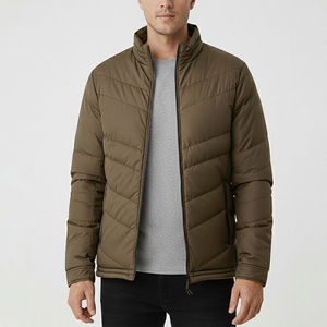 Chaqueta de Invierno Personalizable, Cortavientos, Acolchada de Algodón Grueso, Abrigo Moderno, Básico, Cálido, Informal, Tallas Grandes - Product Image 1