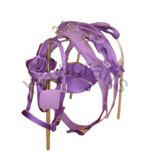 Elegante arnés de conducción de nailon sintético púrpura para Carro de un solo caballo Equipo ecuestre ajustable duradero Productos exclusivos para caballos - Product Image 2