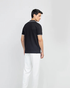 T-shirt pour homme en coton 100% à manches courtes, imprimé et tricoté, coupe slim, tendance été - Product Image 5