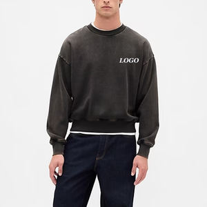 Sudadera para Hombre de Tela Suave, Mangas Largas y Logotipo Personalizado, Diseño de Color Sólido 2026 de Alta Calidad a Precio Económico con Hombros Caídos - Product Image 1