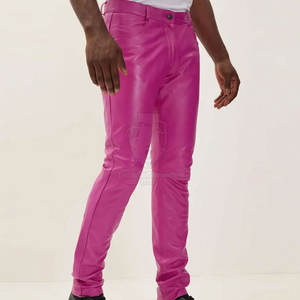 Pantalones de Cuero Casuales para Hombre, Diseño Moderno, Servicio OEM, Cómodos, Transpirables, Ecológicos, Duraderos, Lavado Ligero, Premium - Product Image 5