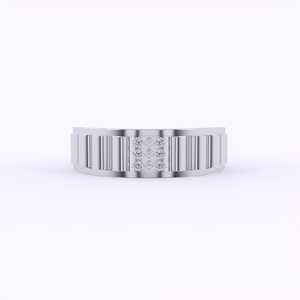 Noble Apex Luxury Style Lab Grown Diamond Ring Dual-Tone para él Uso diario - Product Image 5