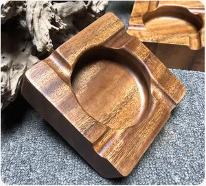 Cendrier portable de poche en bois rond de style américain sans fumée pour cigarettes et cigares avec couvercle, personnel pour l'extérieur - Product Image 6