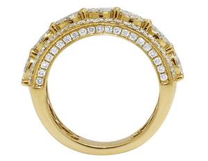 Anillo de Hombre con Incrustaciones de Diamantes Cultivados en Laboratorio en Oro Amarillo de 10K, Joyería de Moda Hip Hop - Product Image 4