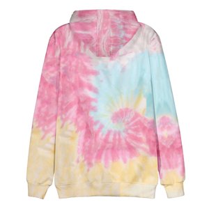 Sweat à capuche unisexe tie-dye 100% coton sweat d'hiver avec imprimé graphique brodé logo tendance personnalisable - Product Image 5