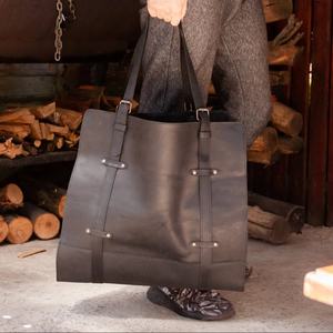 Porte-bois en cuir bûche bois fourre-tout bois de chauffage sac à bûches accessoires bois arbre support LLR-0005 - Product Image 1