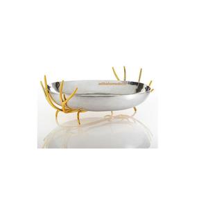 Tazón de Metal de hierro dorado moderno superventas Diseño martillado de alta calidad Directo de fábrica Gran precio Pulido para fiestas - Product Image 3