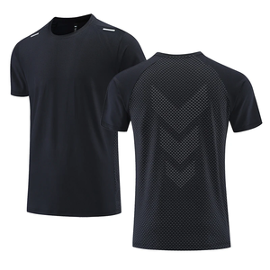 Camiseta de secado rápido para hombre, ropa deportiva informal para Fitness, gimnasio, entrenamiento y jogging, estilo Formal transpirable para correr - Product Image 2