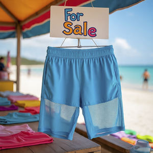 Short en maille personnalisé pour hommes avec impression Short de plage en tissu léger et respirant à séchage rapide pour le sport, le fitness et la salle de sport - Product Image 1