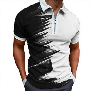 Chemise à manches courtes en jersey de polyester anti-boulochage de haute qualité, broderie d'été, service OEM, personnalisable, pour homme, loisirs et vacances - Product Image 4