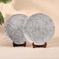 Ensemble de 2 assiettes de luxe modernes et durables Boheme, 10,8 pouces, motif bohème personnalisable, vaisselle en porcelaine pour fêtes et hôtels