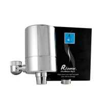 Filtre à eau manuel pour robinet domestique Taiwan Buder, homologué NSF, cartouche KDF Japan Chlornon, boîtier en plastique ABS, argenté